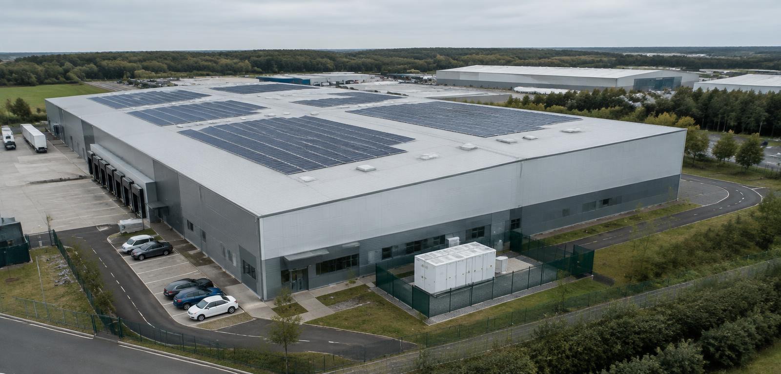 Commercial rooftop solar with battery storage